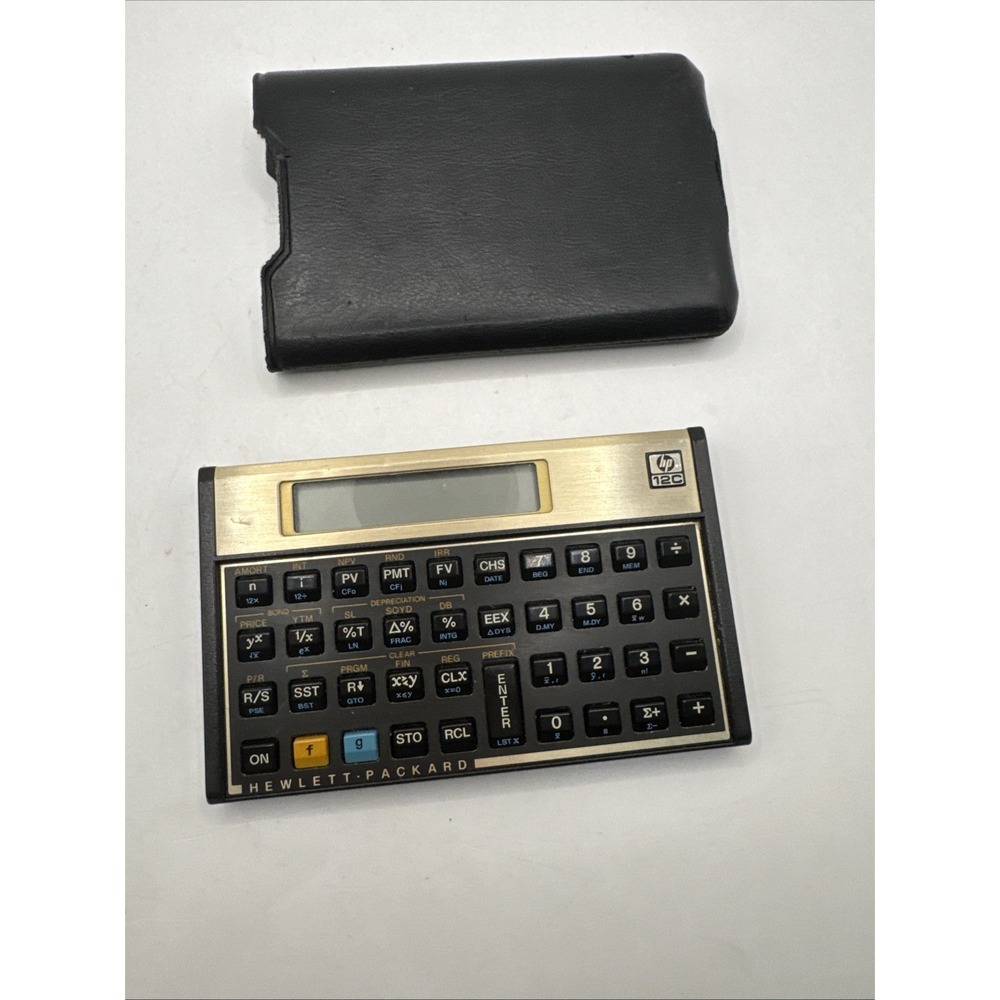 HP 12C Financial Calculator‎ w/ Original Case – Tested Working – Hewlett Packard